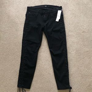 HUDSON Raven Lace Up Super Skinny Jeans